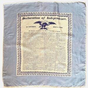 Vintage Vera Neumann Ladybug Declaration of Independence Scarf Patriotic